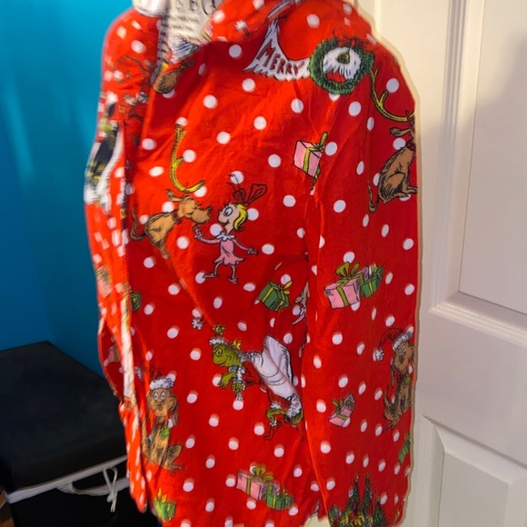 Pottery Barn Teen Red Holiday Grinch Pajamas - Picture 5 of 13